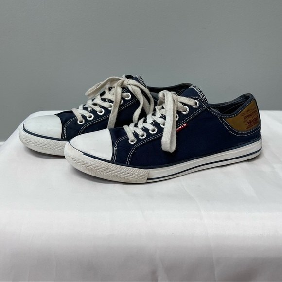 Levi’s Navy Canvas Shoes Men’s 8 - Picture 1 of 8